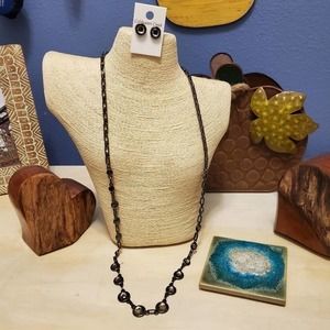 Coldwater creek bronze amber necklace‎ and earrings new!!!